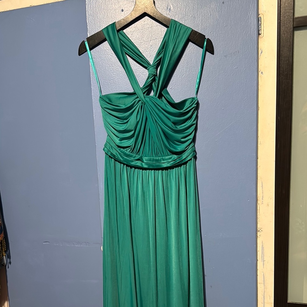 BCBGeneration Teal Backless Dress